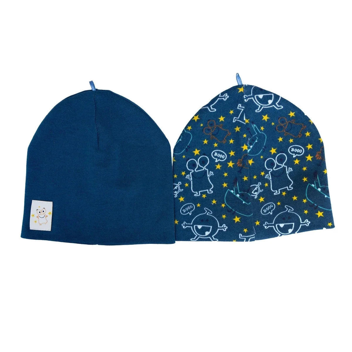 HelloBaby Boys 2-Pack Hat Monster - Navy Blue