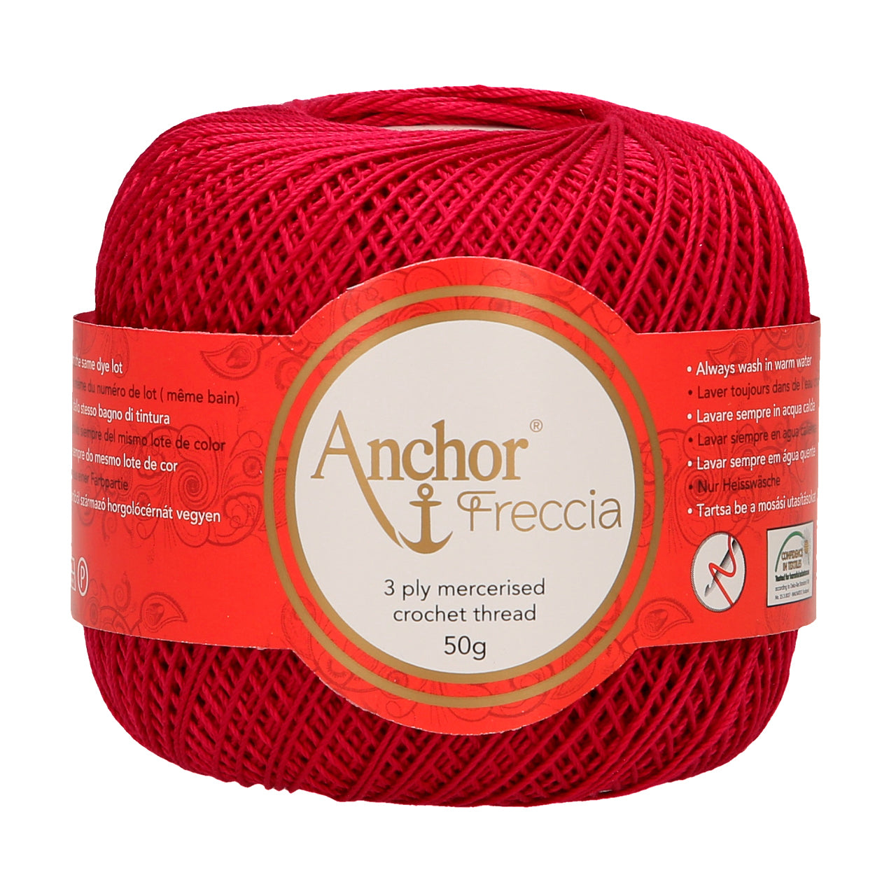 Anchor Freccia 100% Cotton Crochet Yarn - Thickness 12 50gr