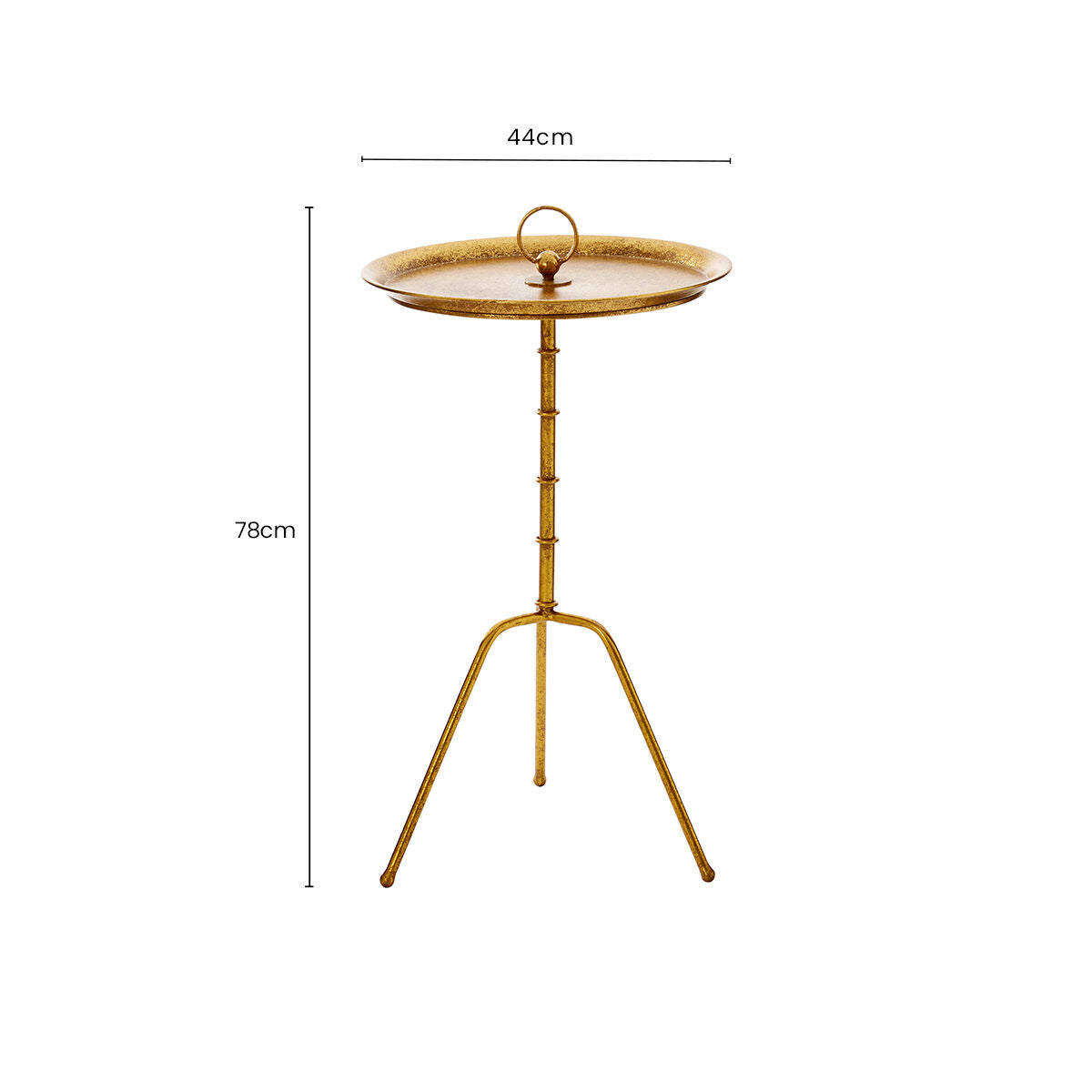 Monroe Gold Finish Small Side Table