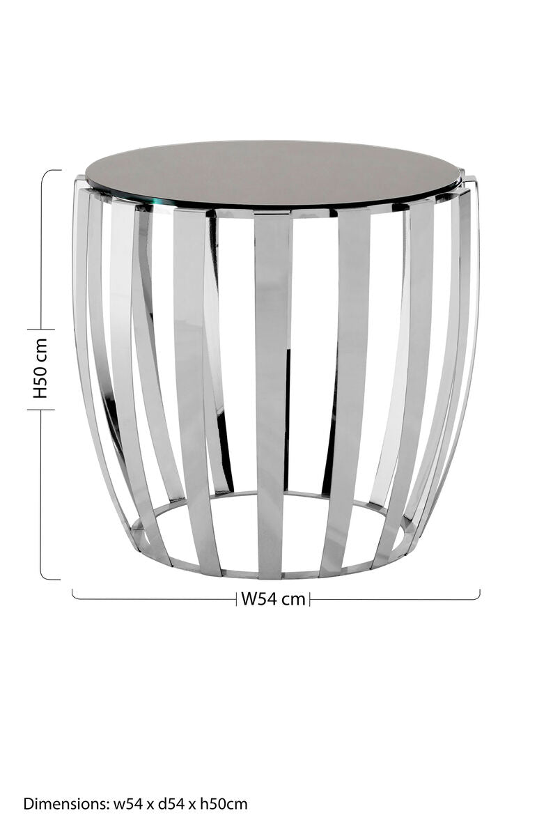 Yasmin Black Glass Side Table