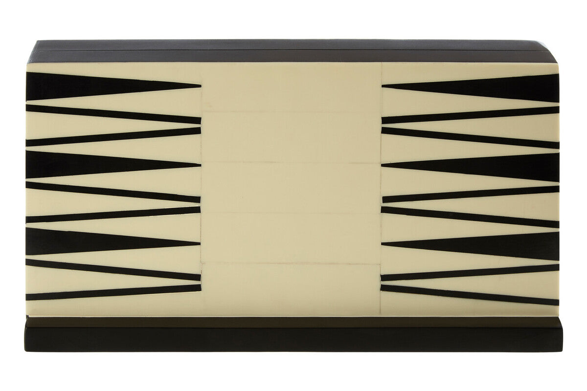 Black and White Foldable Backgammon Set | Churchill Games