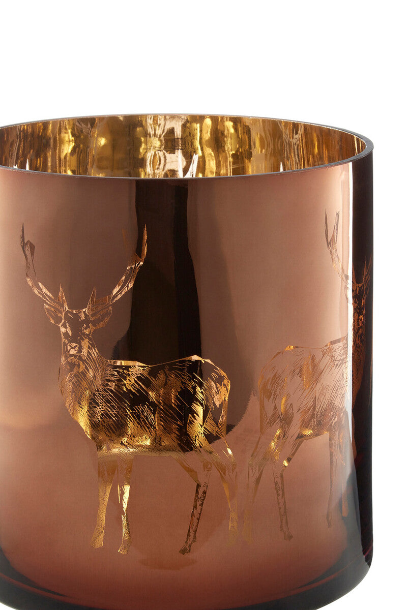 Medium Brown Candle Holder | Stag