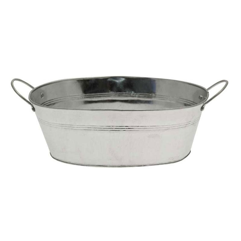 Galvanised Oval Bowl with Ears (9 x 26/20)