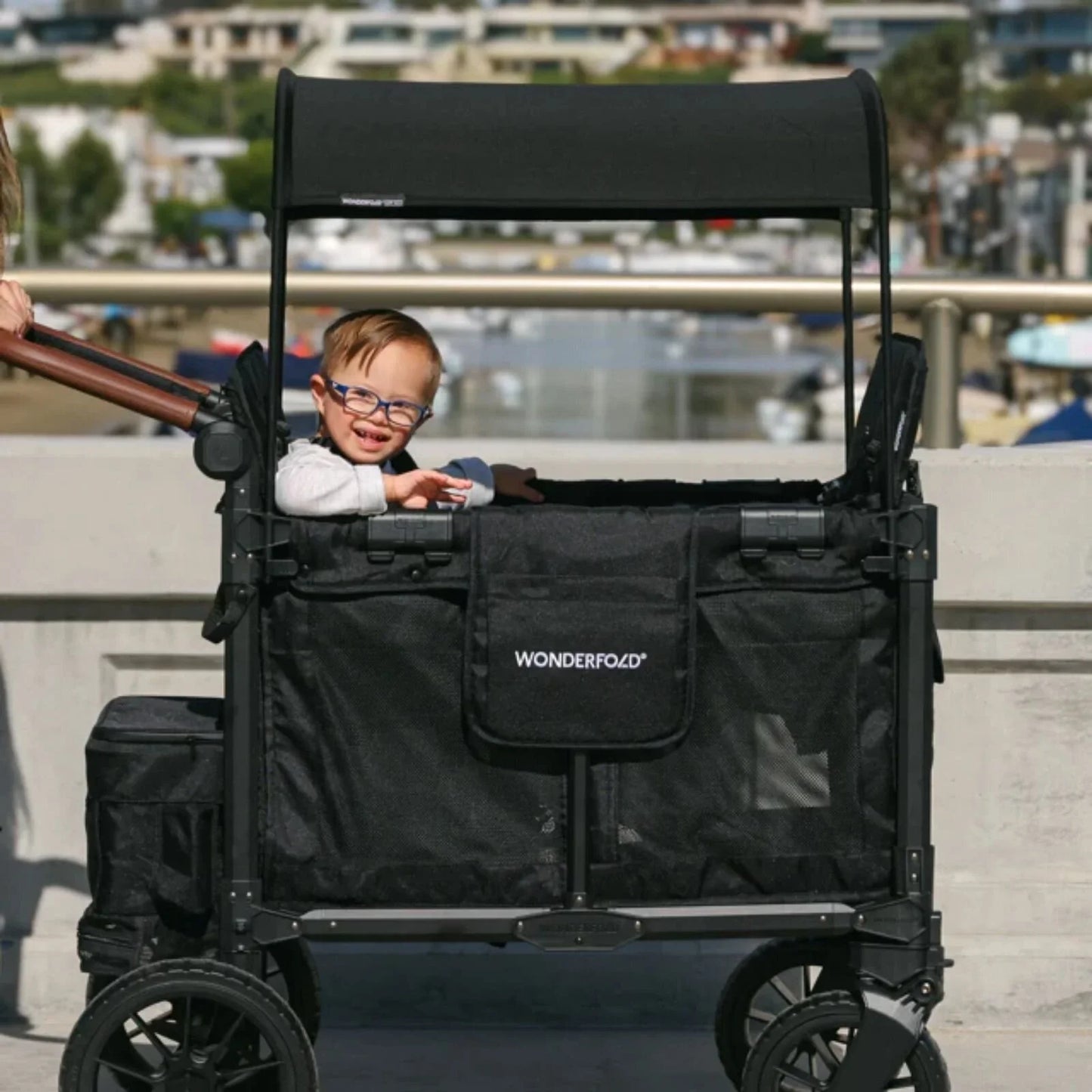 Wonderfold W2 Luxe Pro Stroller Wagon - Charcoal Grey