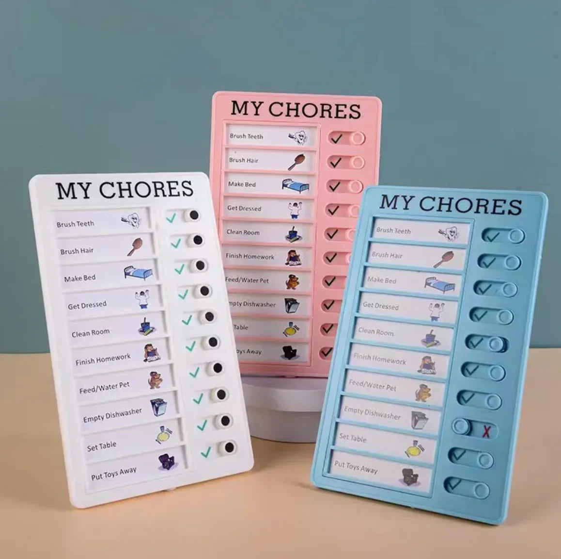 Kids Reusable Habit Tracker – Daily Routine Board