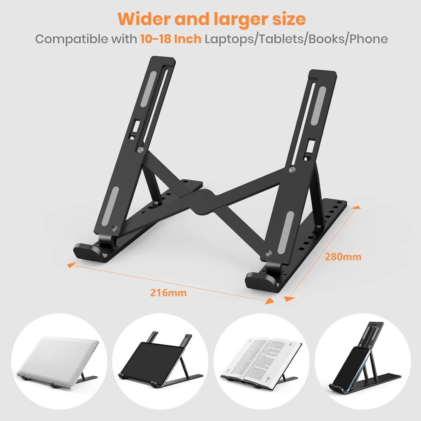 Maideduo Portable Laptop Stand, Black