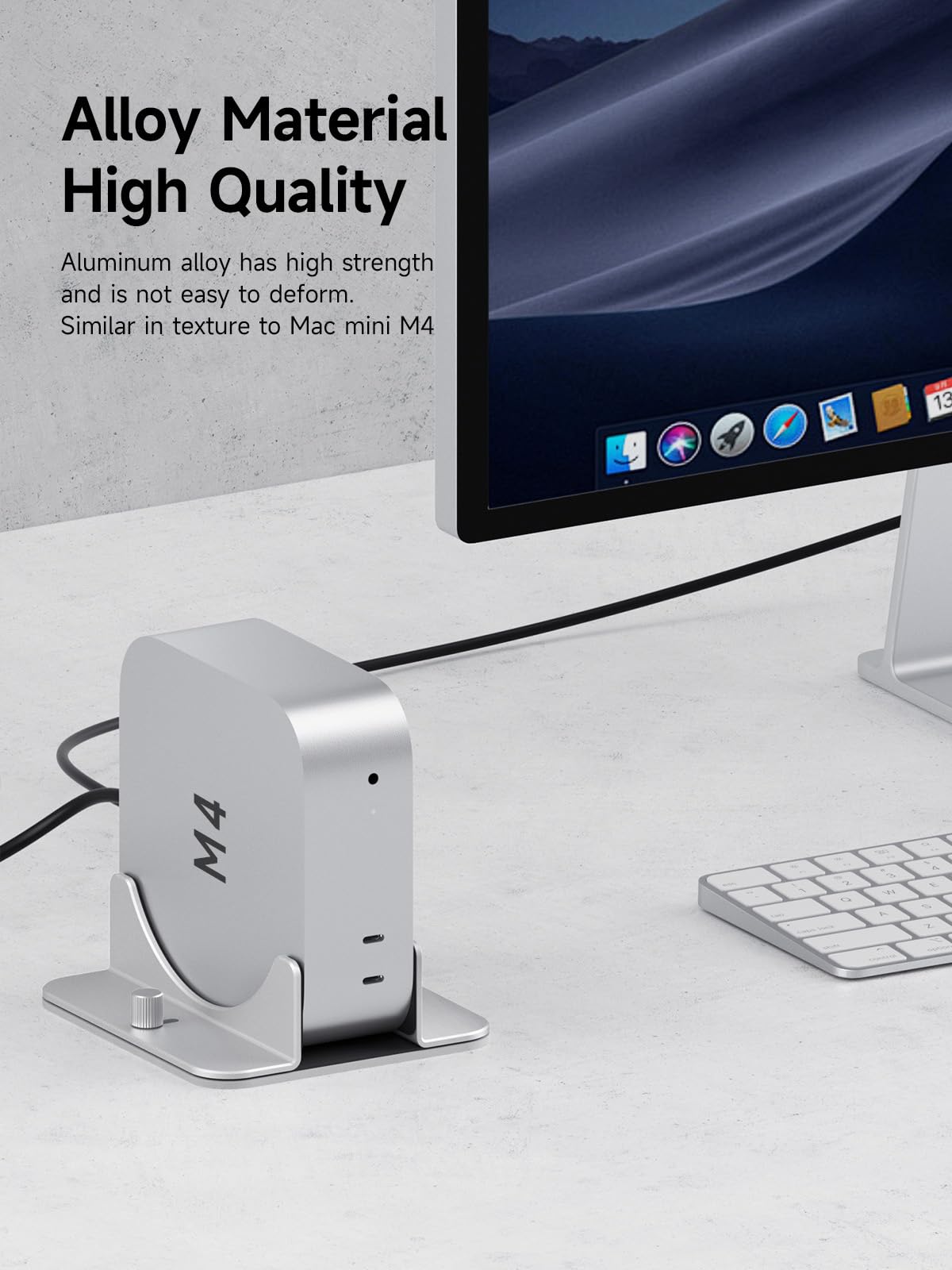 Hagibis Vertical Stand for Mac Mini M4 Pro Aluminum Desktop Space Saving