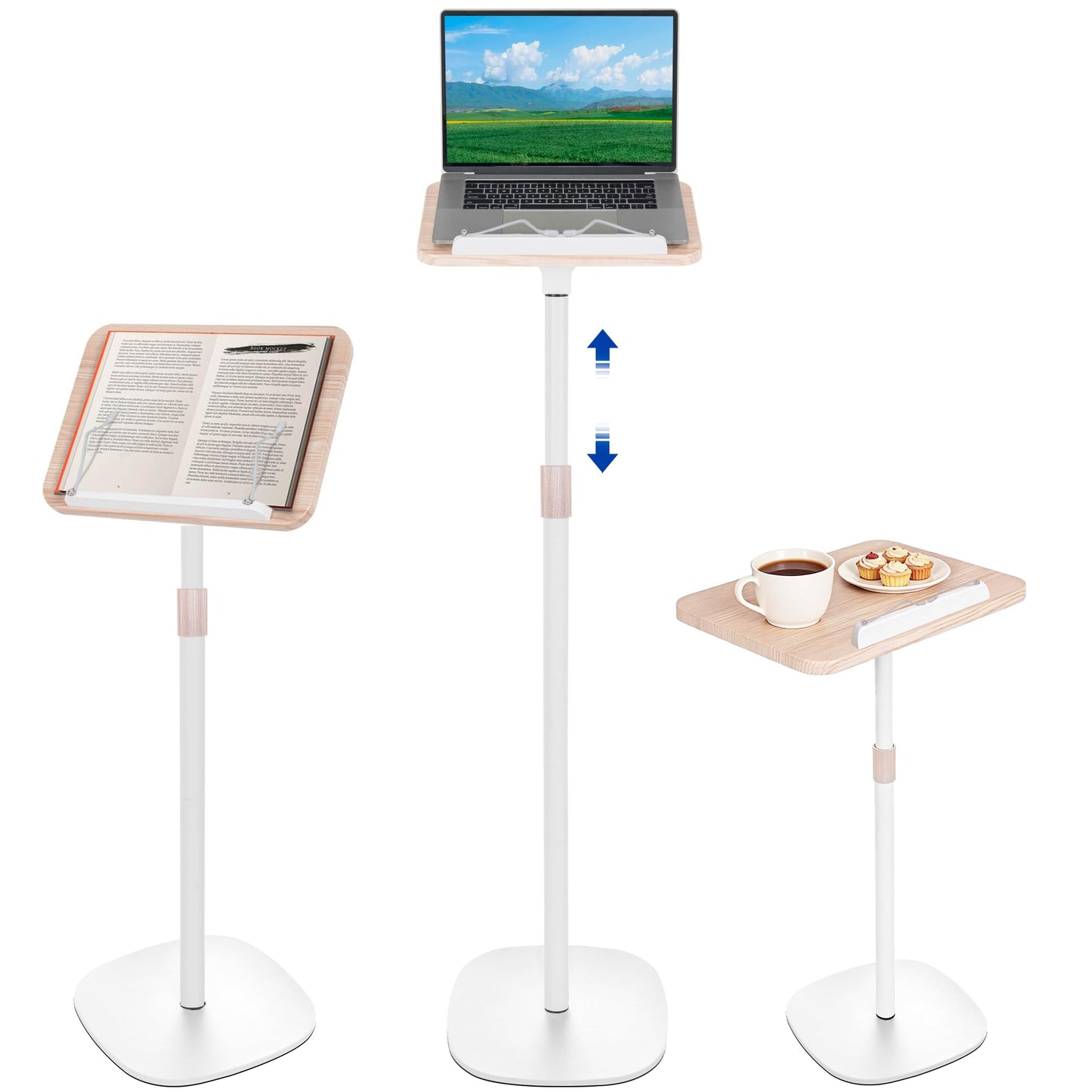 OUUTMEE Height Adjustable 50 to170CM Standing Reading Stand with Foldable