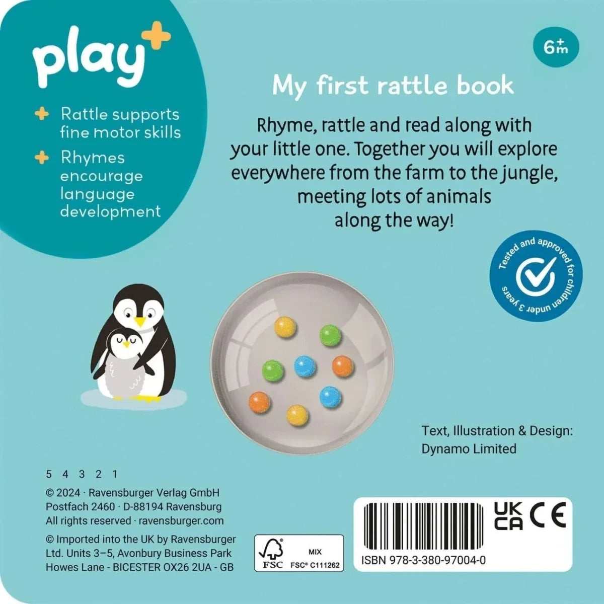 Play+ Ready Steady Shake Rattle Book - First Animals