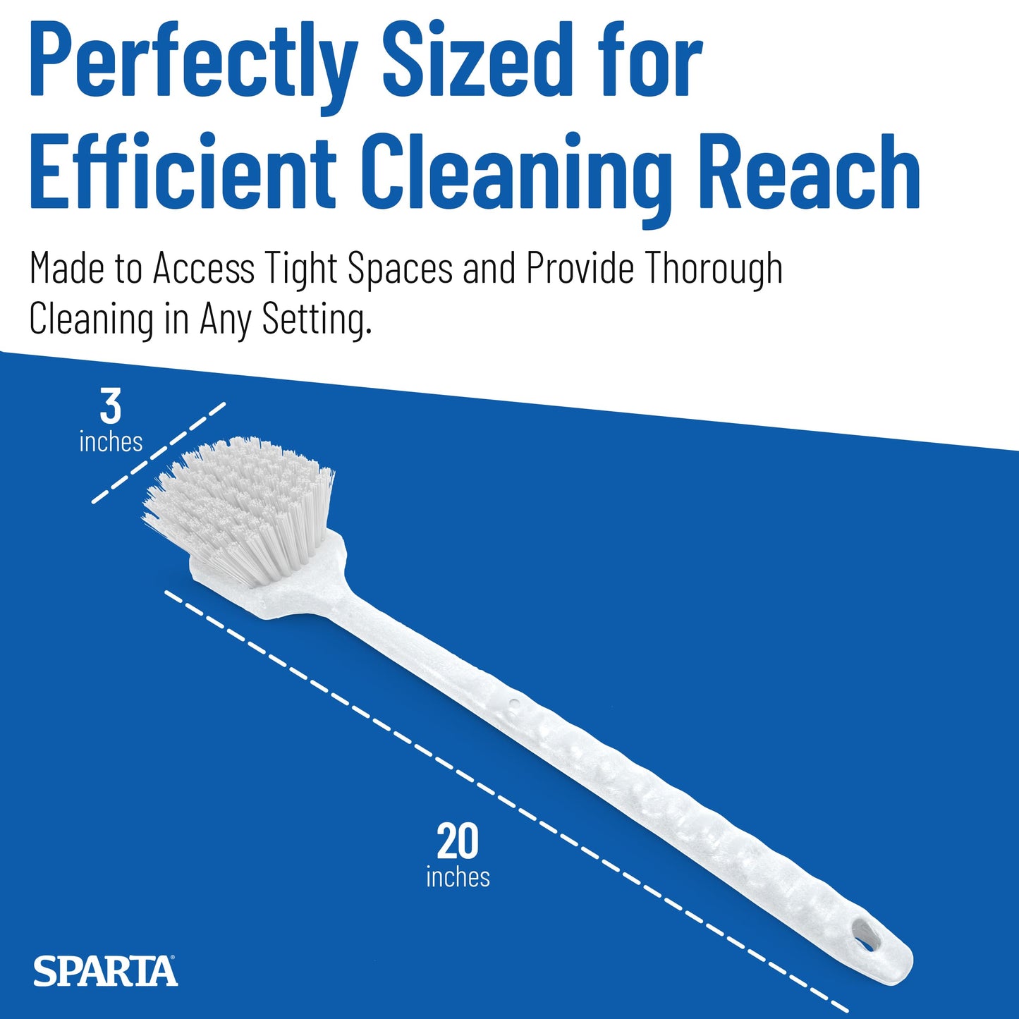 Carlisle Paddles Scrub Brush, White