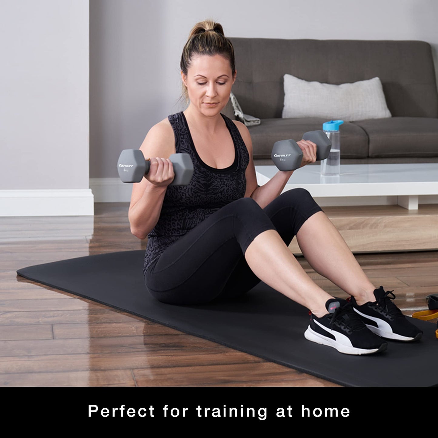 Athlyt - Neoprene Dumbbell Weights, 2 x 3kg