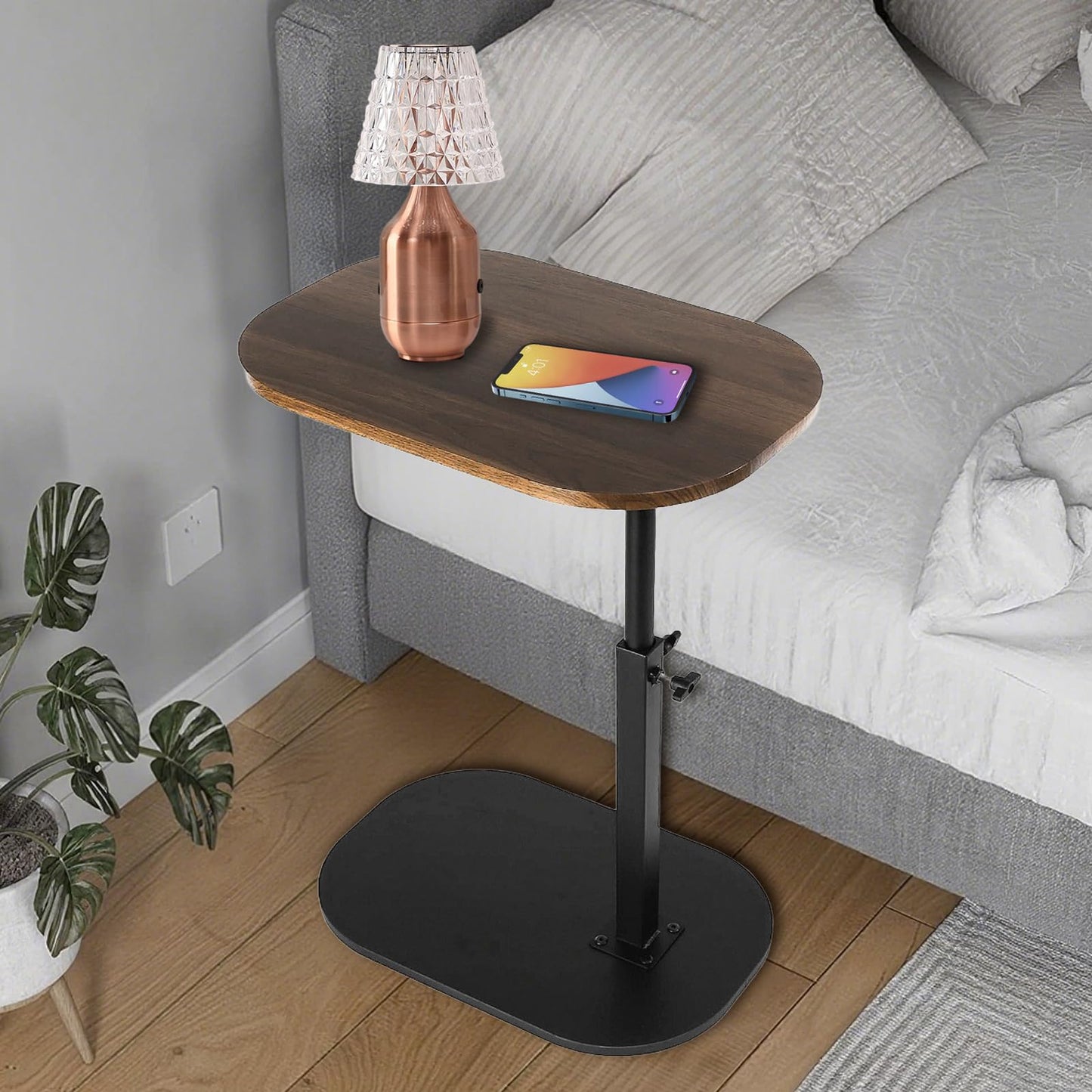 YYW Side Table TV Tray For Couch, Height Adjustable