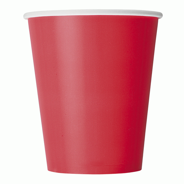 9 oz Red Paper Cups (Pack of 8)