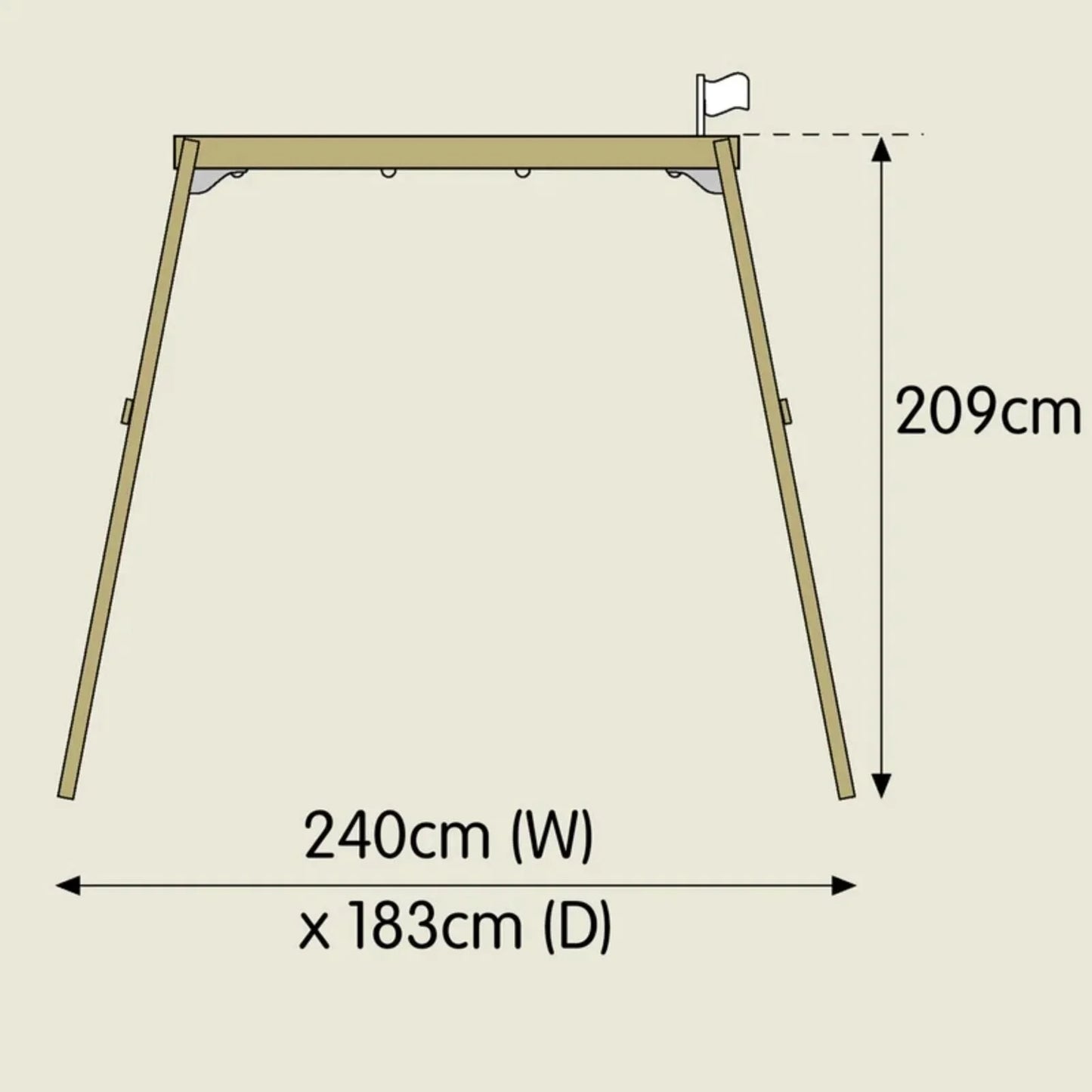 TP Forest Wooden Double Swing Set