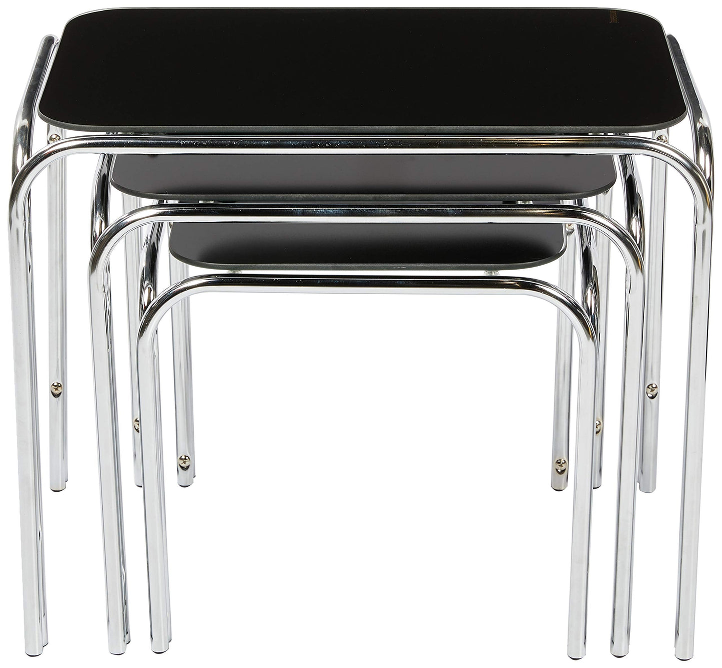 ASPECT Lisbon SETOF 3 Nesting Side END Tables, Black