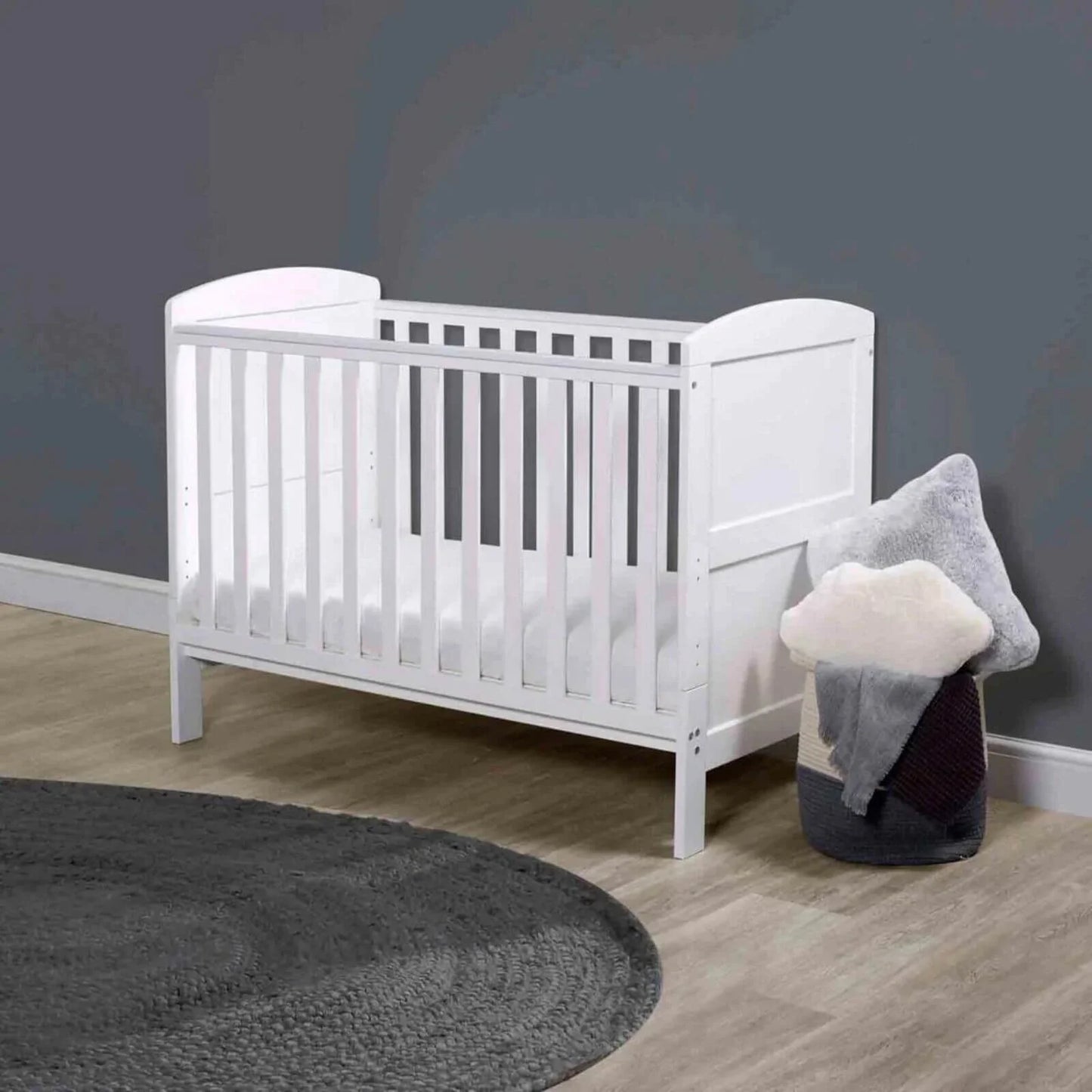 Ickle Bubba Coleby Mini Cot Bed White - Without Mattress