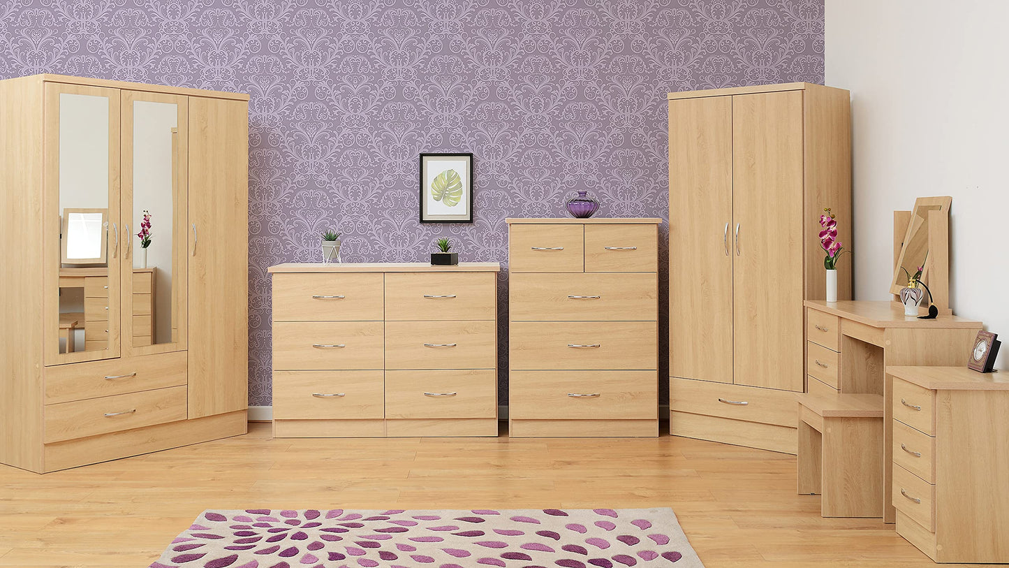Seconique Nevada Dressing Table Set in Sonoma Oak Effect