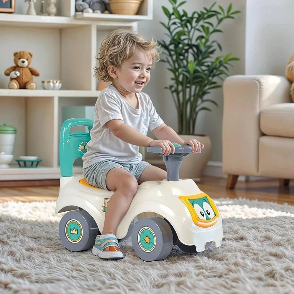 Dolu Sit N Ride-On - White