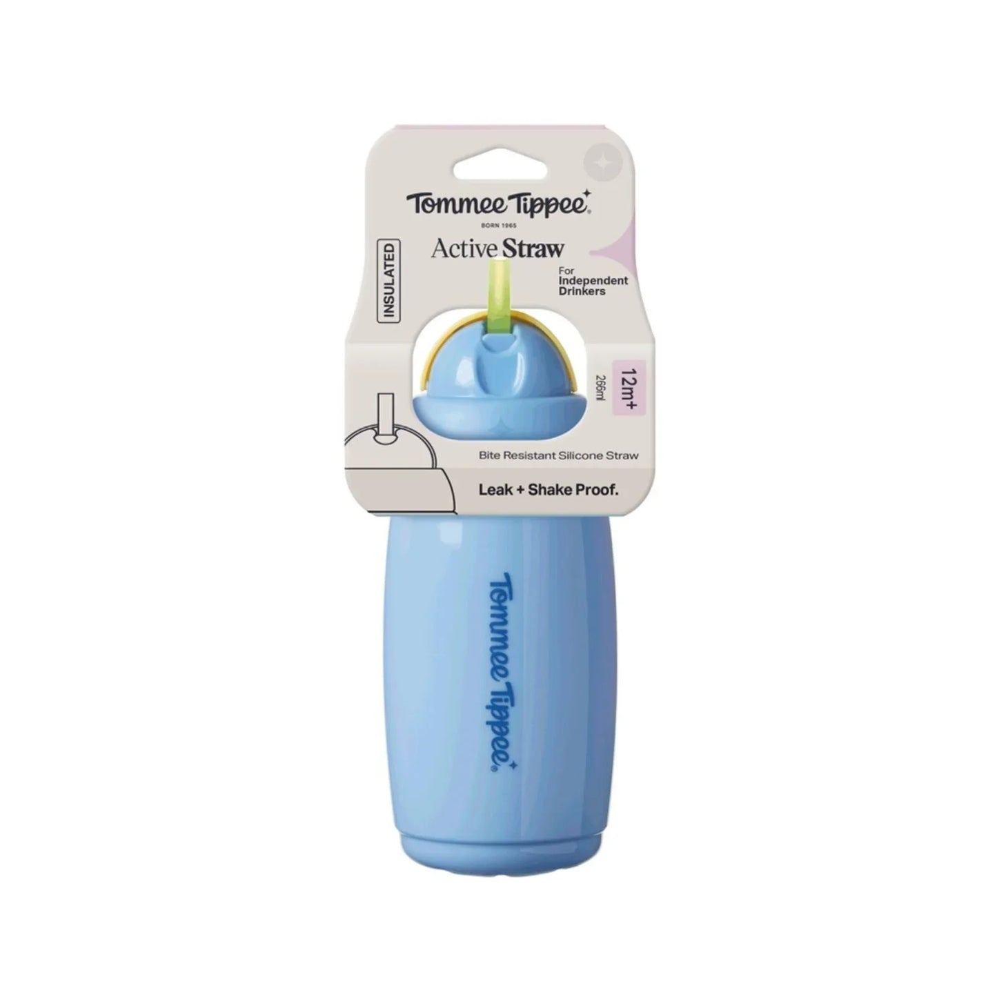 Tommee Tippee Insulated Straw 266ml 12m+ - Assorted