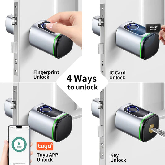 Smart Lock With Tuya Bluetooth Fingerprint Card Include