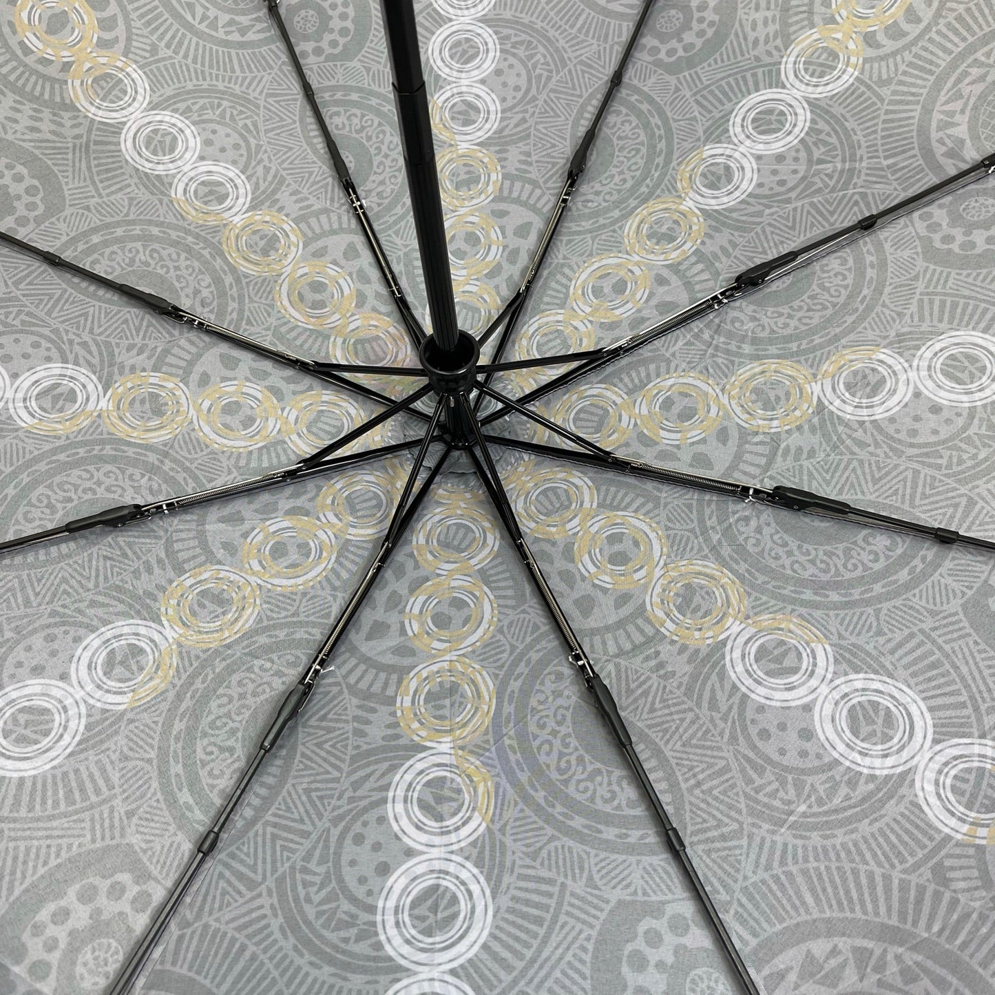 Annie Phillips Circles Folding Umbrella Charcoal