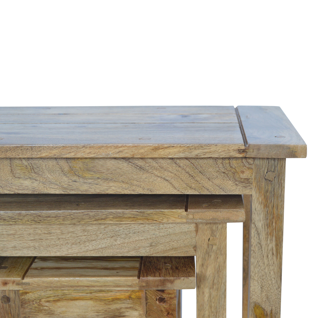 Solid Wood Stool Set of 3 Footstool