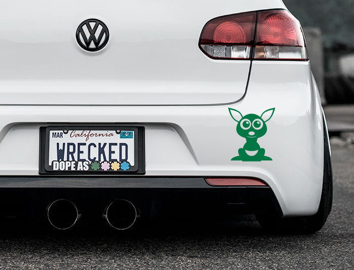 Adorable Kangaroo Bumper Car Sticker