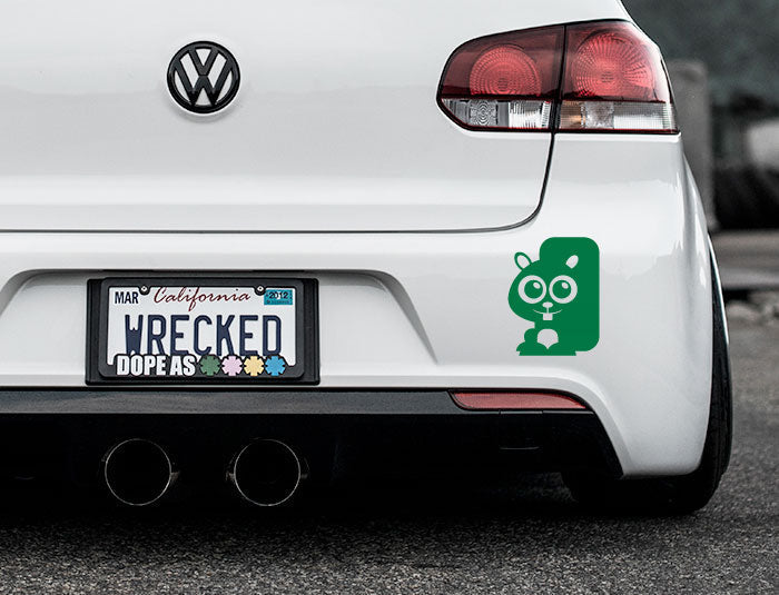 Adorable Beaver Bumper Car Sticker