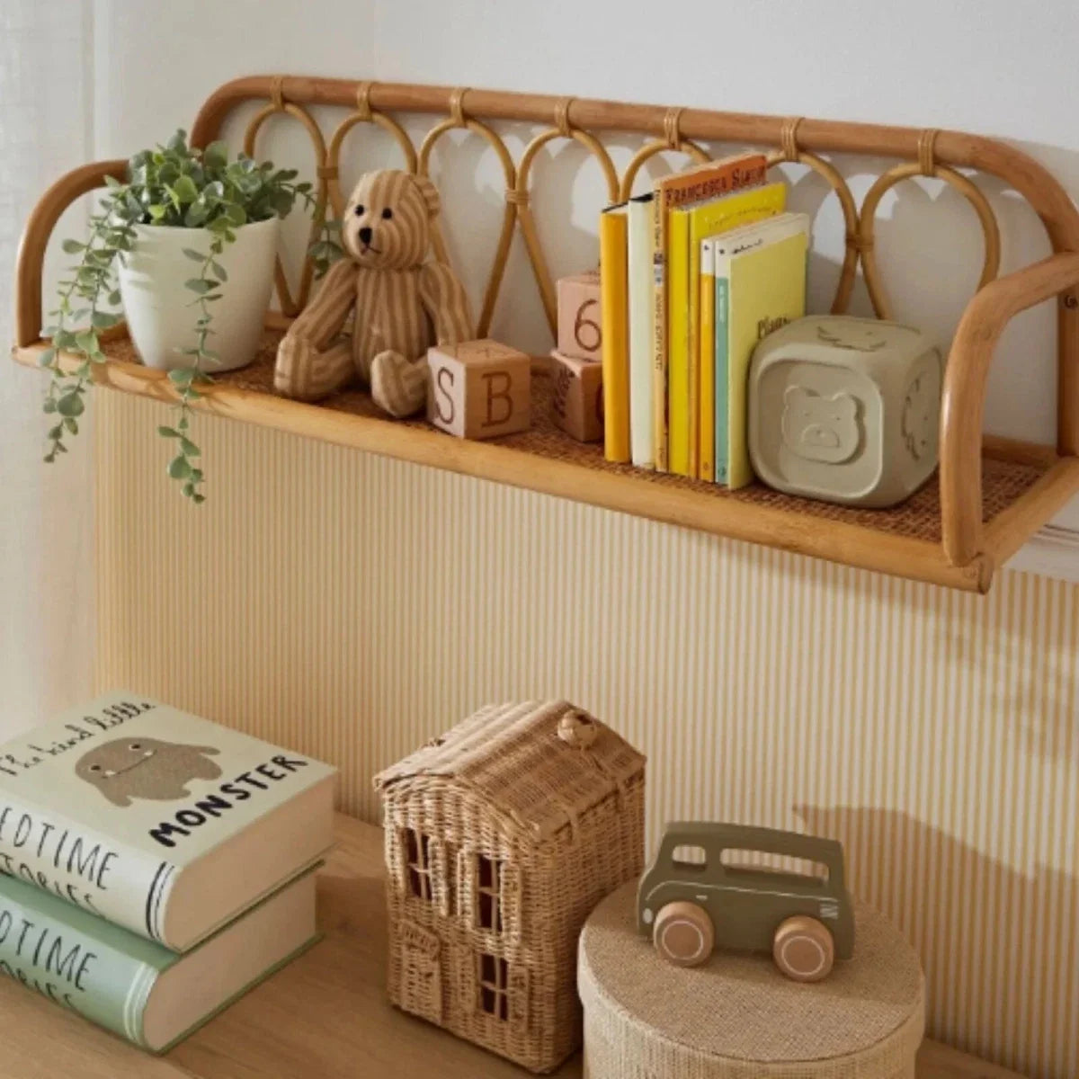 CuddleCo Aria Rattan Shelf - Small
