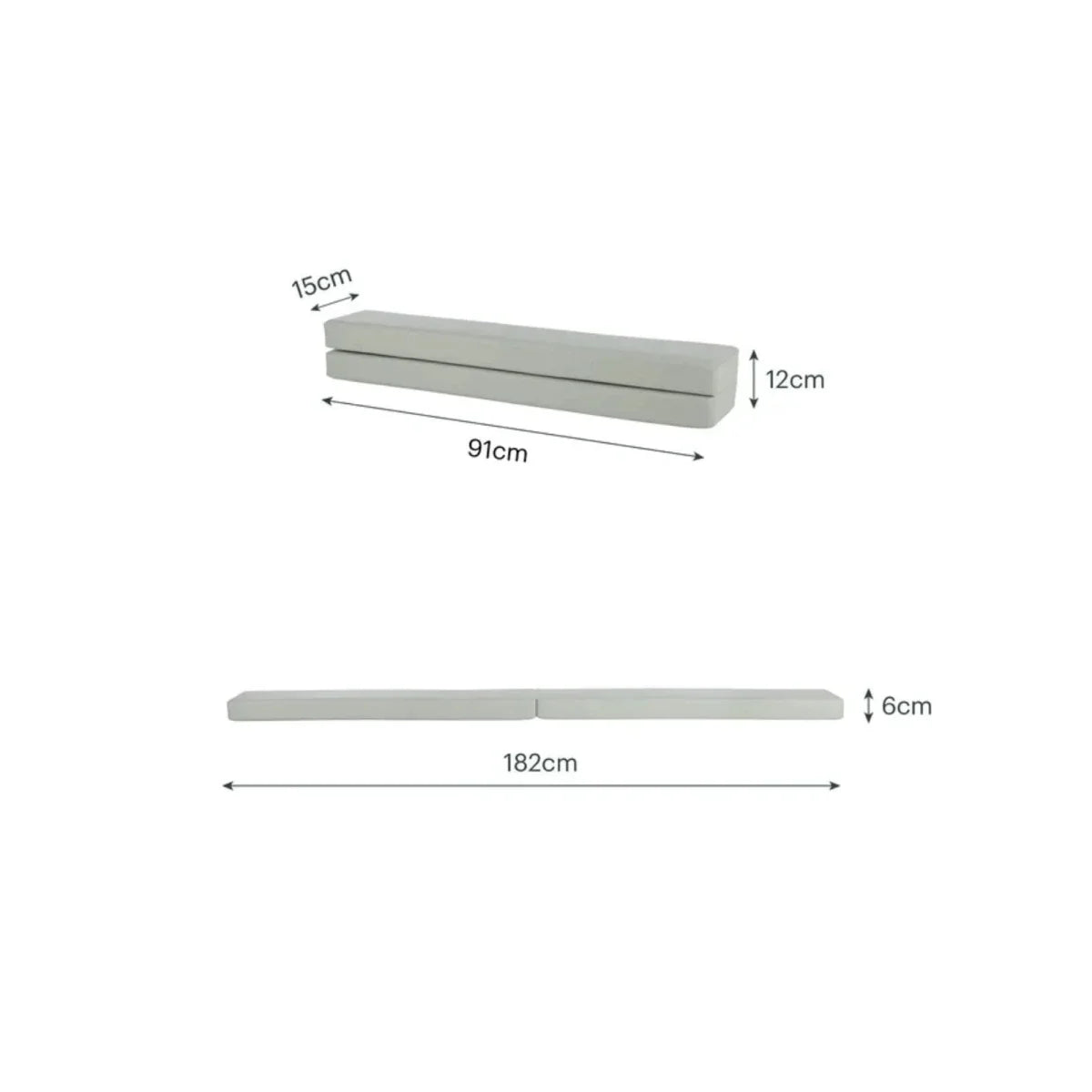 CuddleCo Soft Play Balance Beam - Sea Salt
