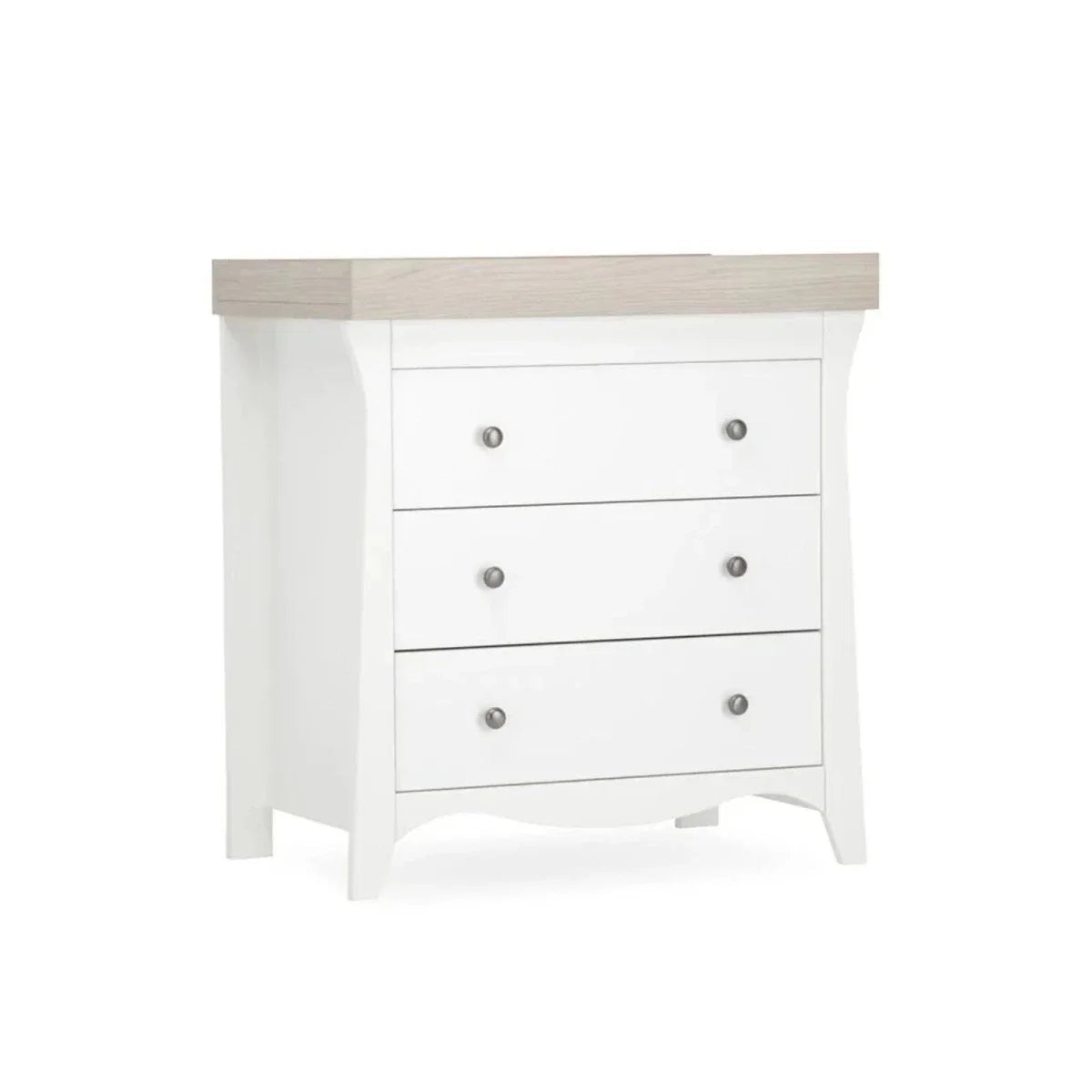 CuddleCo Clara 3 Drawer Dresser Changer - White & Ash