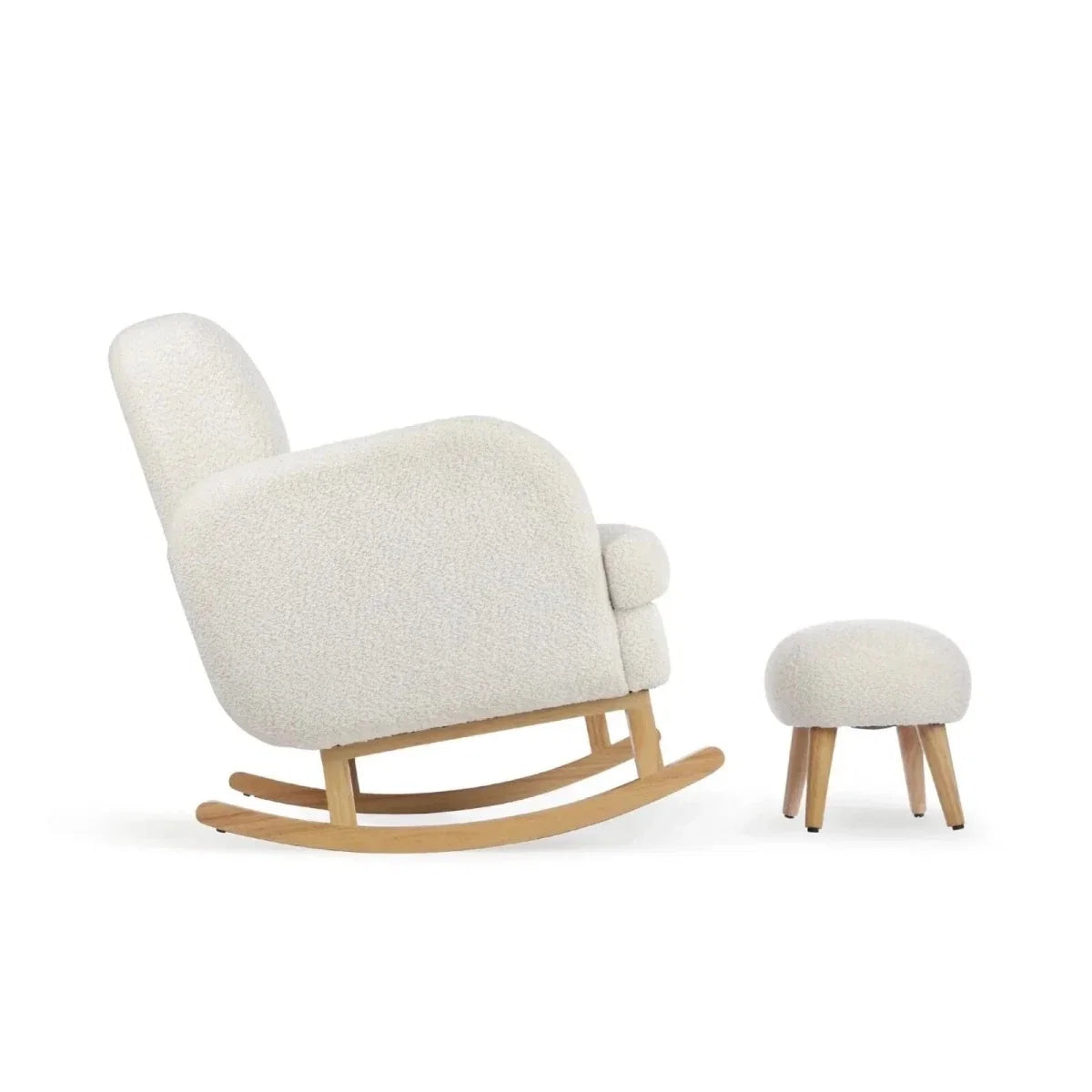 CuddleCo Etta Cuddle Nursing Chair & Foot Stool - Boucle Off-White