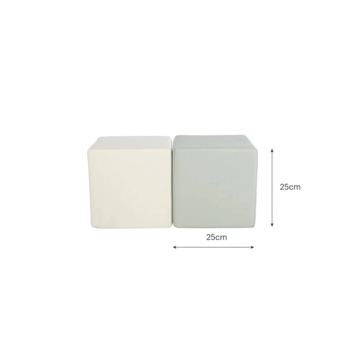 CuddleCo Soft Play Cubes 2 Piece - Sea Salt/Pebble