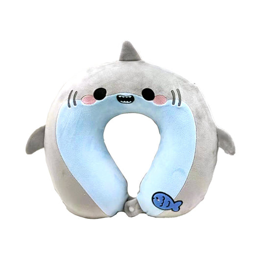 Relaxeazzz Archie the Shark Adoramals Plush Memory Foam Travel Pillow