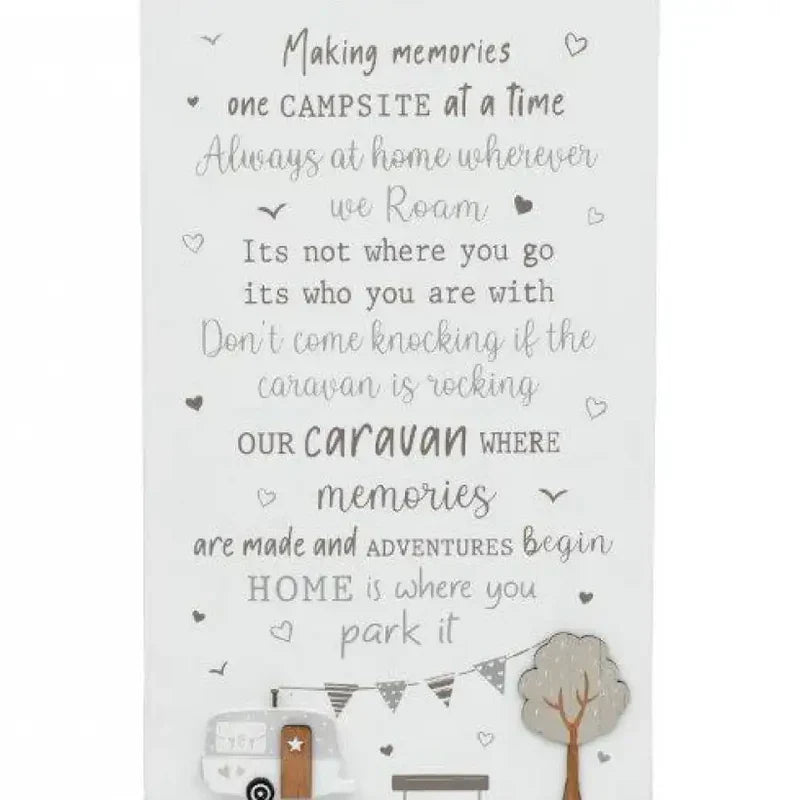 Caravan Wooden Wall Plaque 25 x 40cm