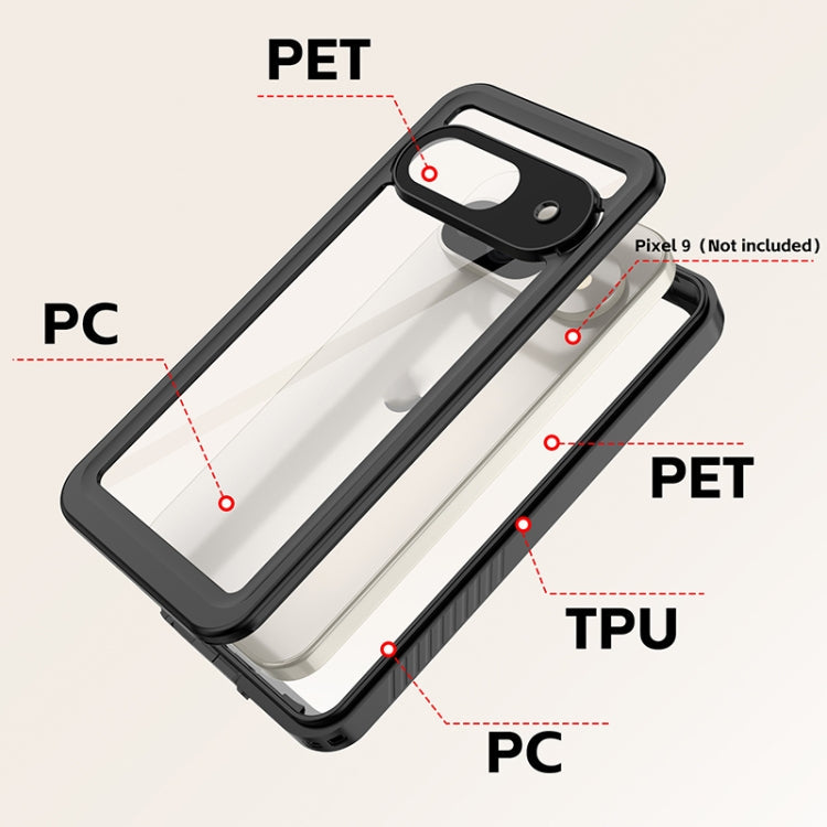 For Google Pixel 9 RedPepper Shockproof IP68 Waterproof PC + TPU Protective Case(Black)
