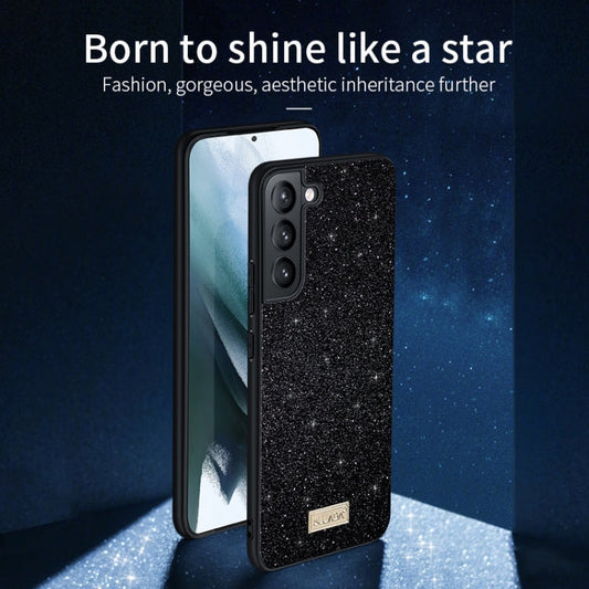 For Samsung Galaxy S25+ 5G SULADA Glittery TPU Hybrid Handmade Leather Phone Case(Colorful)