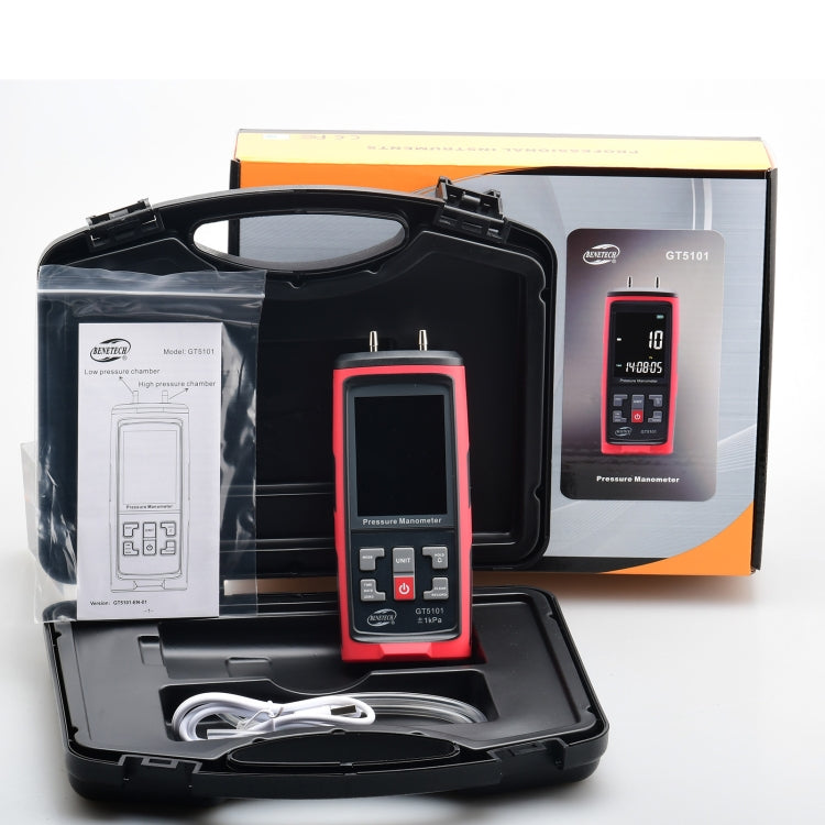 BENETECH GT5101 LCD Display Differential Pressure Meter, Specification:250Pa