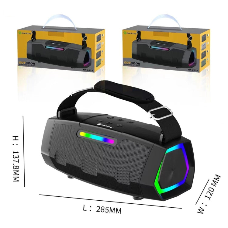 NewRixing NR2033 Portable TWS Wireless Bluetooth Speaker(Green)