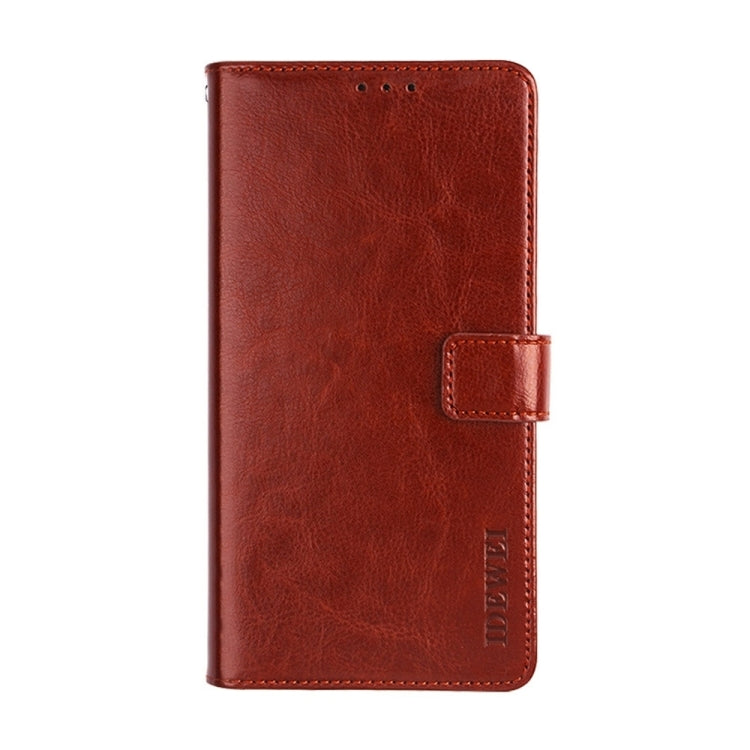 For Samsung Galaxy S23 FE 5G idewei Crazy Horse Texture Leather Phone Case(Brown)