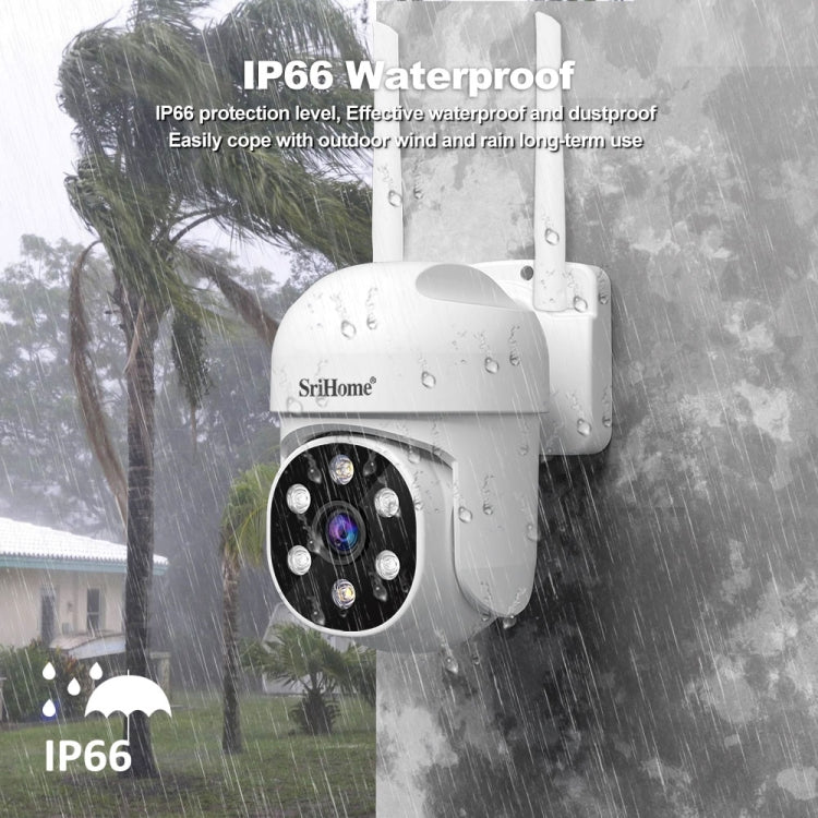 SriHome SH061 2MP 2.4G WiFi AI Humanoid Tracking Infrared Night Vision Camera(UK Plug)
