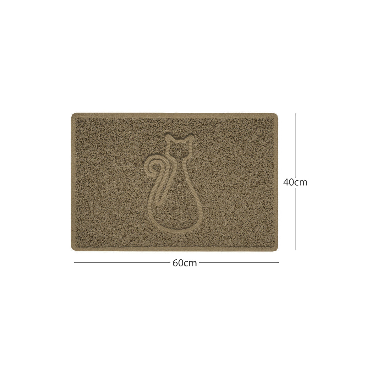 "Cat" Embossed Loofah Textured Spaghetti Door Mat