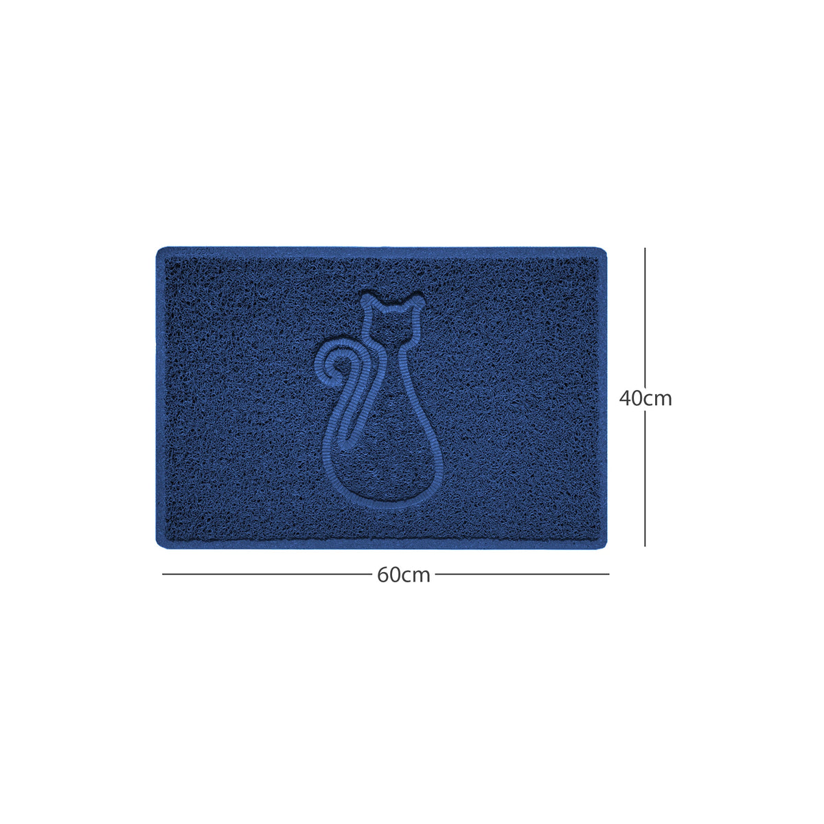 "Cat" Embossed Loofah Textured Spaghetti Door Mat