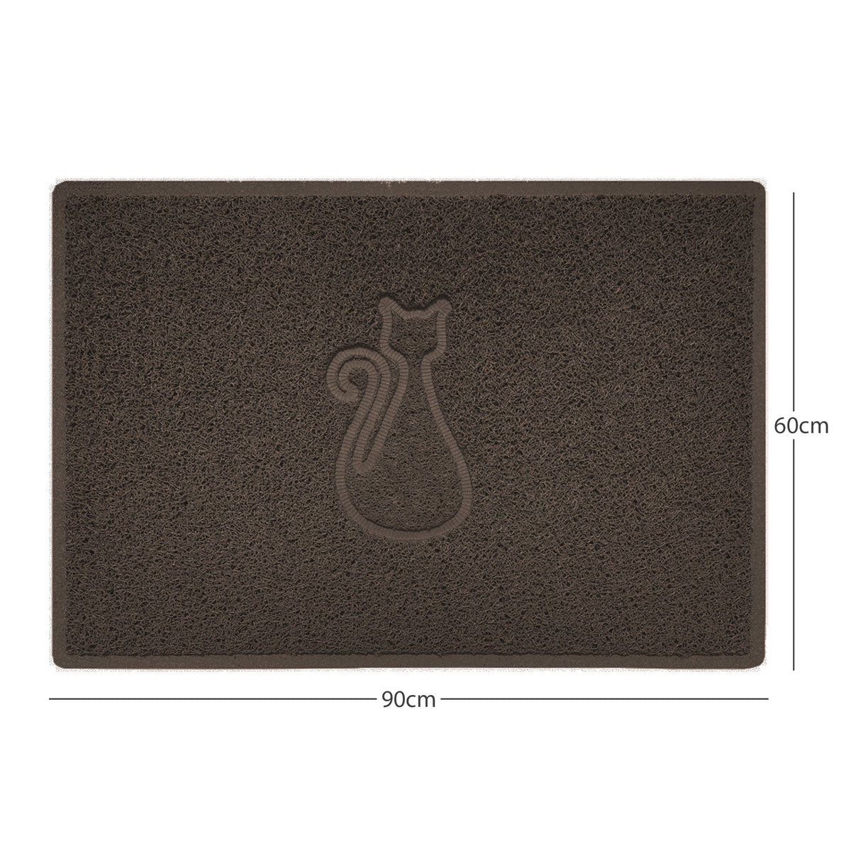 "Cat" Embossed Loofah Textured Spaghetti Door Mat