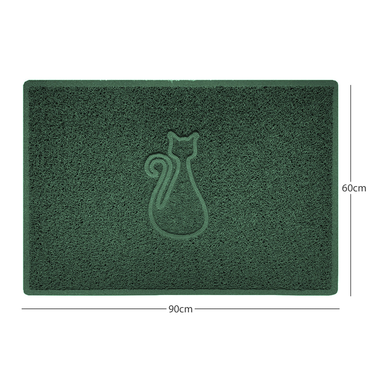 "Cat" Embossed Loofah Textured Spaghetti Door Mat