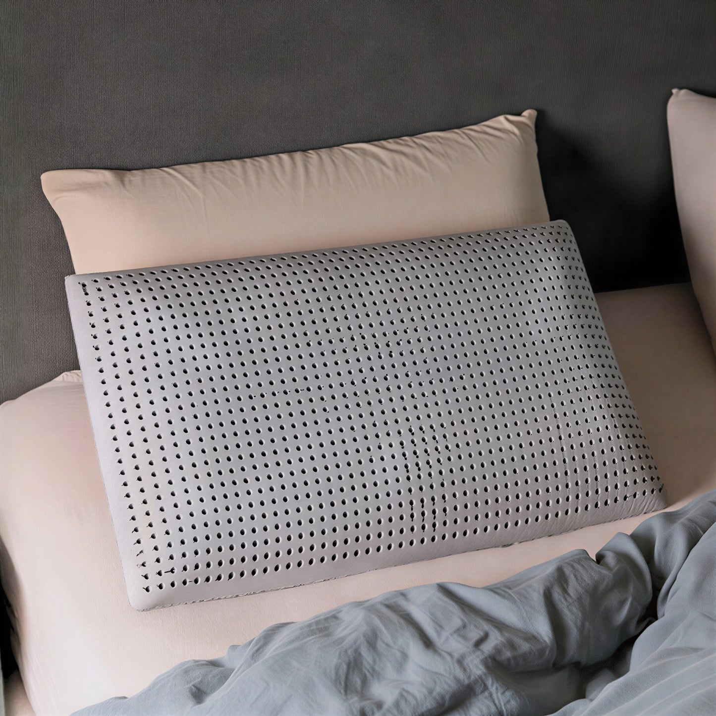 Natural Cooling Graphite Latex Pillow for Neck & Shoulder Support, OEKO-TEX Cotton
