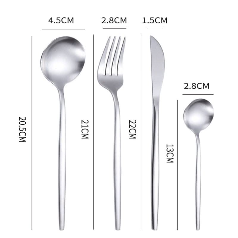24Pcs 18/10 Stainless Steel Dinnerware Set