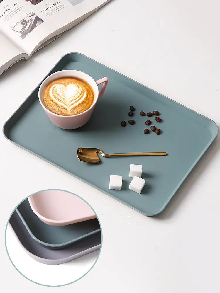 Rectangular Serving Tray – Modern Plastic Storage & Kitchen Organize