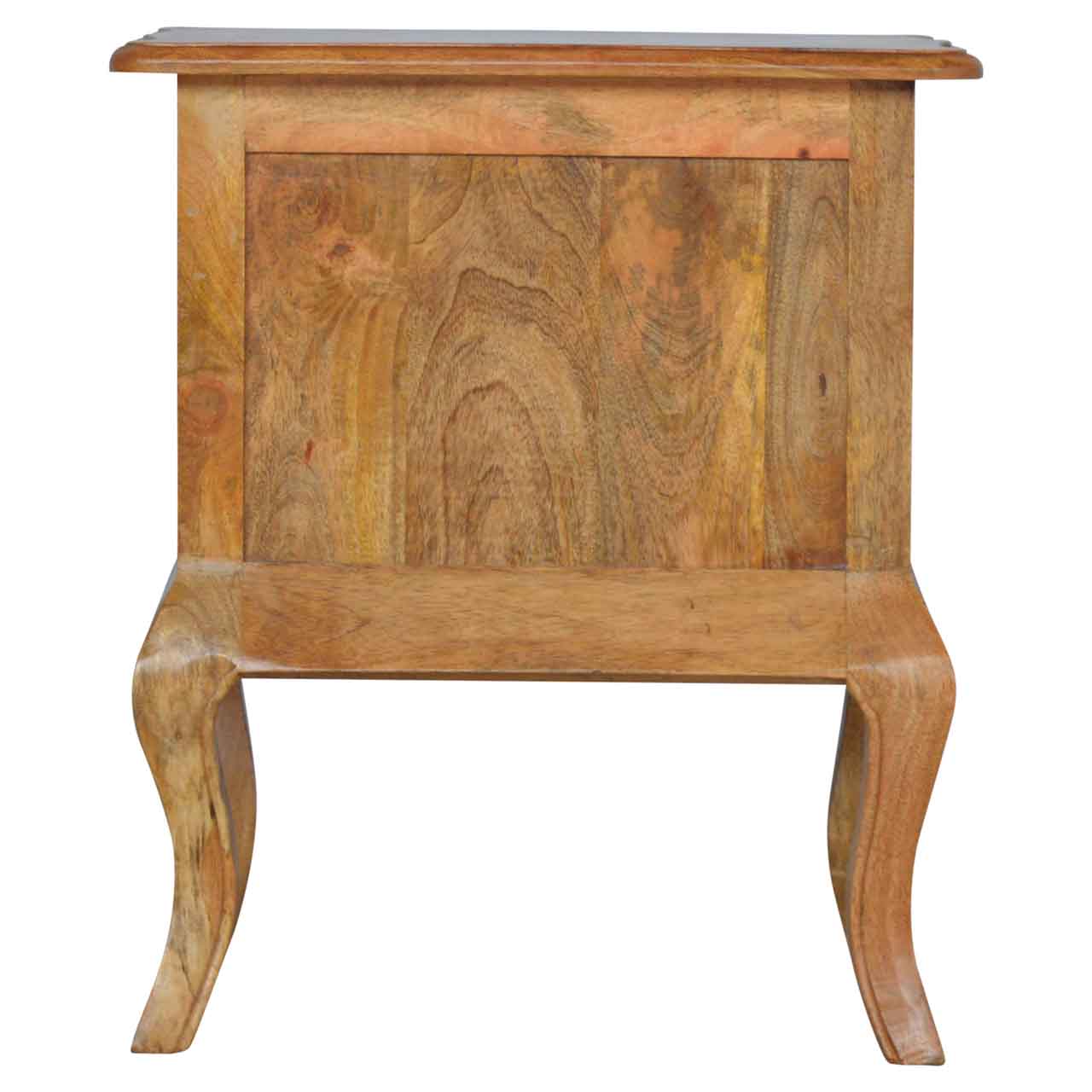Bedside with Cabriole Legs Bedside Table | Oak Mango Wood Hand-Carved