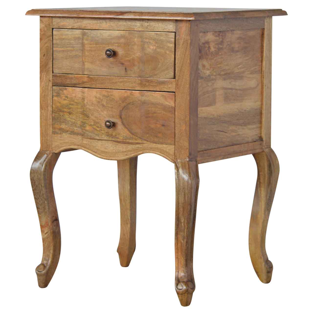 French Style Bedside with 2 Drawers